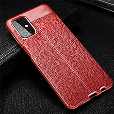 Silikon Hülle Handyhülle Gummi Schutzhülle Flexible Leder Tasche für Samsung Galaxy M31s Rot