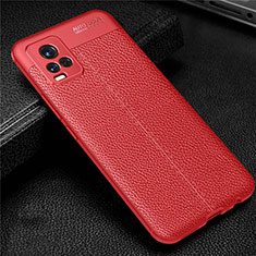 Silikon Hülle Handyhülle Gummi Schutzhülle Flexible Leder Tasche für Vivo V20 Rot
