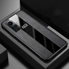 Silikon Hülle Handyhülle Gummi Schutzhülle Flexible Leder Tasche für Vivo X50 Pro 5G Schwarz