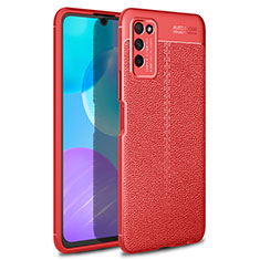 Silikon Hülle Handyhülle Gummi Schutzhülle Flexible Leder Tasche H01 für Huawei Honor 30 Lite 5G Rot