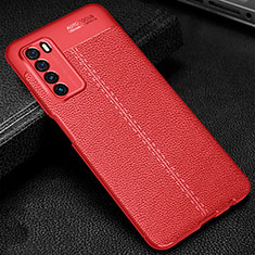 Silikon Hülle Handyhülle Gummi Schutzhülle Flexible Leder Tasche H01 für Huawei Honor Play4 5G Rot