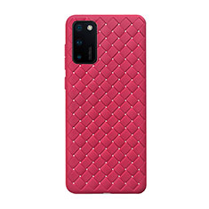 Silikon Hülle Handyhülle Gummi Schutzhülle Flexible Leder Tasche H01 für Huawei Honor V30 5G Rot