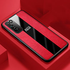 Silikon Hülle Handyhülle Gummi Schutzhülle Flexible Leder Tasche H01 für Huawei Honor X10 5G Rot