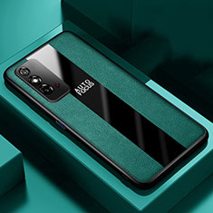 Silikon Hülle Handyhülle Gummi Schutzhülle Flexible Leder Tasche H01 für Huawei Honor X10 Max 5G Grün