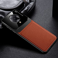 Silikon Hülle Handyhülle Gummi Schutzhülle Flexible Leder Tasche H01 für Xiaomi Poco F2 Pro Braun