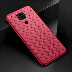 Silikon Hülle Handyhülle Gummi Schutzhülle Flexible Leder Tasche H01 für Xiaomi Redmi 10X 4G Rot