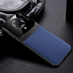 Silikon Hülle Handyhülle Gummi Schutzhülle Flexible Leder Tasche H01 für Xiaomi Redmi K30 Pro 5G Blau