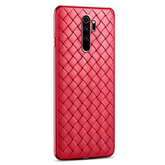Silikon Hülle Handyhülle Gummi Schutzhülle Flexible Leder Tasche H01 für Xiaomi Redmi Note 8 Pro Rot