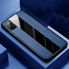Silikon Hülle Handyhülle Gummi Schutzhülle Flexible Leder Tasche H02 für Huawei Honor V30 5G Blau