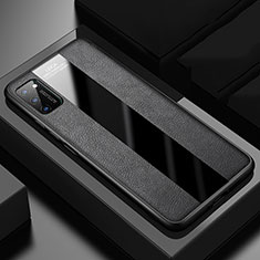 Silikon Hülle Handyhülle Gummi Schutzhülle Flexible Leder Tasche H02 für Huawei Honor View 30 5G Schwarz