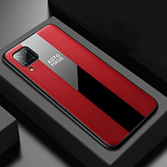 Silikon Hülle Handyhülle Gummi Schutzhülle Flexible Leder Tasche H02 für Huawei Nova 6 SE Rot