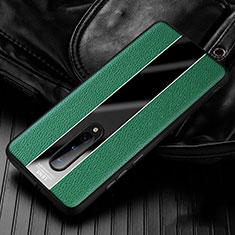 Silikon Hülle Handyhülle Gummi Schutzhülle Flexible Leder Tasche H02 für OnePlus 8 Grün