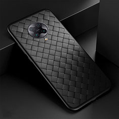 Silikon Hülle Handyhülle Gummi Schutzhülle Flexible Leder Tasche H02 für Xiaomi Poco F2 Pro Schwarz