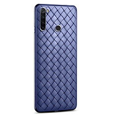 Silikon Hülle Handyhülle Gummi Schutzhülle Flexible Leder Tasche H02 für Xiaomi Redmi Note 8 Blau