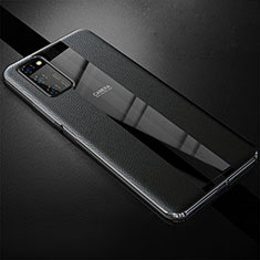 Silikon Hülle Handyhülle Gummi Schutzhülle Flexible Leder Tasche H03 für Huawei Honor V30 5G Schwarz