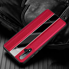 Silikon Hülle Handyhülle Gummi Schutzhülle Flexible Leder Tasche H03 für Huawei Nova 5 Rot