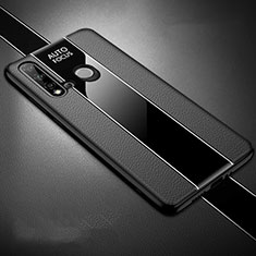 Silikon Hülle Handyhülle Gummi Schutzhülle Flexible Leder Tasche H03 für Huawei Nova 5i Schwarz