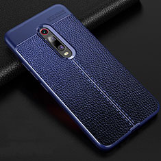 Silikon Hülle Handyhülle Gummi Schutzhülle Flexible Leder Tasche H03 für Xiaomi Mi 9T Blau