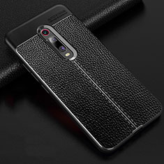 Silikon Hülle Handyhülle Gummi Schutzhülle Flexible Leder Tasche H03 für Xiaomi Mi 9T Pro Schwarz