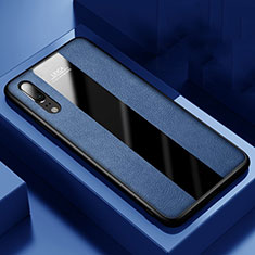 Silikon Hülle Handyhülle Gummi Schutzhülle Flexible Leder Tasche H04 für Huawei P20 Blau
