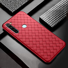 Silikon Hülle Handyhülle Gummi Schutzhülle Flexible Leder Tasche H04 für Xiaomi Redmi Note 8 (2021) Rot