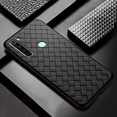 Silikon Hülle Handyhülle Gummi Schutzhülle Flexible Leder Tasche H04 für Xiaomi Redmi Note 8 (2021) Schwarz