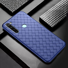 Silikon Hülle Handyhülle Gummi Schutzhülle Flexible Leder Tasche H04 für Xiaomi Redmi Note 8 Blau