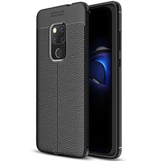 Silikon Hülle Handyhülle Gummi Schutzhülle Flexible Leder Tasche H05 für Huawei Mate 20 X 5G Schwarz