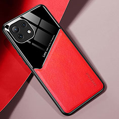 Silikon Hülle Handyhülle Gummi Schutzhülle Flexible Leder Tasche H05 für Xiaomi Mi 11 5G Rot