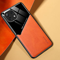 Silikon Hülle Handyhülle Gummi Schutzhülle Flexible Leder Tasche H05 für Xiaomi Mi 11 Lite 4G Orange