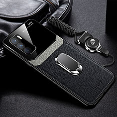 Silikon Hülle Handyhülle Gummi Schutzhülle Flexible Leder Tasche mit Magnetisch FL1 für Oppo K9 Pro 5G Schwarz