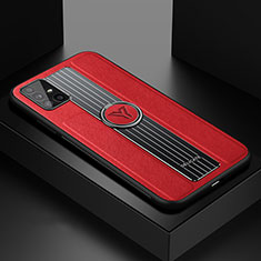 Silikon Hülle Handyhülle Gummi Schutzhülle Flexible Leder Tasche mit Magnetisch FL1 für Samsung Galaxy A51 4G Rot
