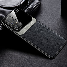 Silikon Hülle Handyhülle Gummi Schutzhülle Flexible Leder Tasche mit Magnetisch FL1 für Samsung Galaxy A52 5G Schwarz