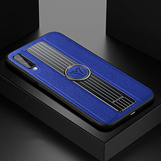 Silikon Hülle Handyhülle Gummi Schutzhülle Flexible Leder Tasche mit Magnetisch FL1 für Samsung Galaxy A70S Blau