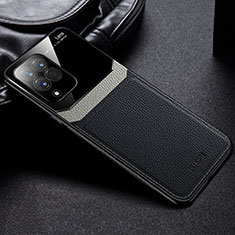 Silikon Hülle Handyhülle Gummi Schutzhülle Flexible Leder Tasche mit Magnetisch FL1 für Samsung Galaxy M33 5G Schwarz