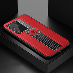 Silikon Hülle Handyhülle Gummi Schutzhülle Flexible Leder Tasche mit Magnetisch FL1 für Samsung Galaxy S20 Ultra Rot