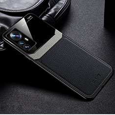Silikon Hülle Handyhülle Gummi Schutzhülle Flexible Leder Tasche mit Magnetisch S01 für Xiaomi Mi 12X 5G Schwarz