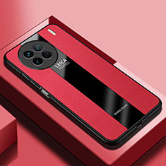 Silikon Hülle Handyhülle Gummi Schutzhülle Flexible Leder Tasche PB1 für Vivo X90 5G Rot
