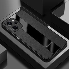 Silikon Hülle Handyhülle Gummi Schutzhülle Flexible Leder Tasche PB1 für Xiaomi Redmi Note 12 Pro Speed 5G Schwarz
