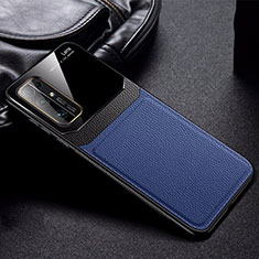 Silikon Hülle Handyhülle Gummi Schutzhülle Flexible Leder Tasche S01 für Huawei Honor 30 Blau