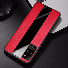 Silikon Hülle Handyhülle Gummi Schutzhülle Flexible Leder Tasche S01 für Huawei Honor Play4 Pro 5G Rot