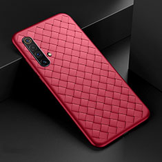 Silikon Hülle Handyhülle Gummi Schutzhülle Flexible Leder Tasche S01 für Realme X50m 5G Rot