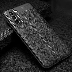 Silikon Hülle Handyhülle Gummi Schutzhülle Flexible Leder Tasche S01 für Samsung Galaxy S25 Plus 5G Schwarz