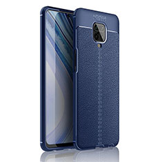 Silikon Hülle Handyhülle Gummi Schutzhülle Flexible Leder Tasche S01 für Xiaomi Redmi Note 9 Pro Blau