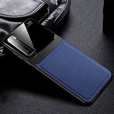 Silikon Hülle Handyhülle Gummi Schutzhülle Flexible Leder Tasche S02 für Huawei Nova 7 5G Blau