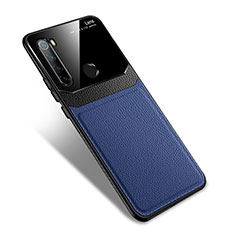 Silikon Hülle Handyhülle Gummi Schutzhülle Flexible Leder Tasche S02 für Xiaomi Redmi Note 8 Blau