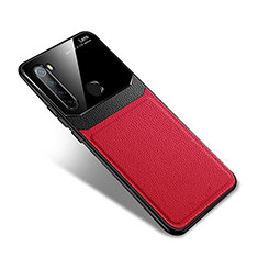 Silikon Hülle Handyhülle Gummi Schutzhülle Flexible Leder Tasche S02 für Xiaomi Redmi Note 8 Rot