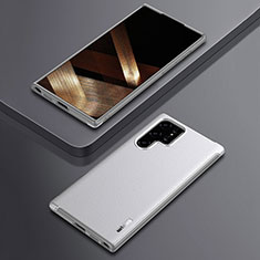 Silikon Hülle Handyhülle Gummi Schutzhülle Flexible Leder Tasche S03 für Samsung Galaxy S24 Ultra 5G Weiß