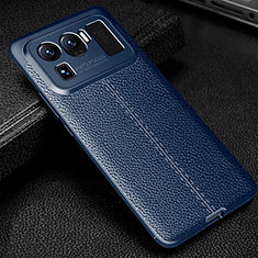 Silikon Hülle Handyhülle Gummi Schutzhülle Flexible Leder Tasche S03 für Xiaomi Mi 11 Ultra 5G Blau