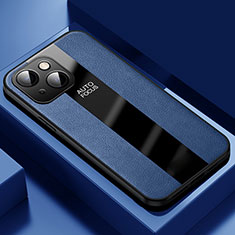Silikon Hülle Handyhülle Gummi Schutzhülle Flexible Leder Tasche S04 für Apple iPhone 13 Mini Blau